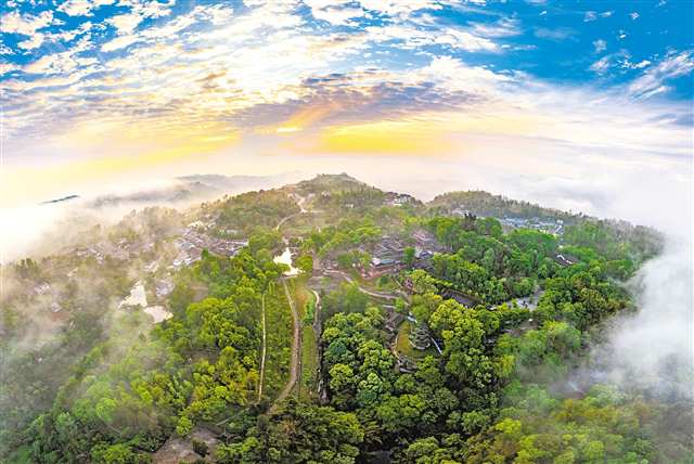 大足石刻宝顶山景区全景。通讯员 罗国家 摄\视觉重庆